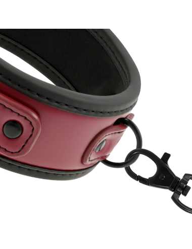 FETISH SUBMISSIVE DARK ROOM - COLLAR CON CADENA CON FORRO DE NEOPRENO