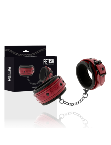 FETISH SUBMISSIVE DARK ROOM -  ESPOSAS TOBILLOS CUERO VEGANO CON FORRO DE NEOPRENO