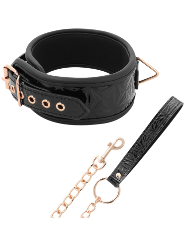 BEGME - BLACK EDITION COLLAR CUERO VEGANO CON FORRO DE NEOPRENO