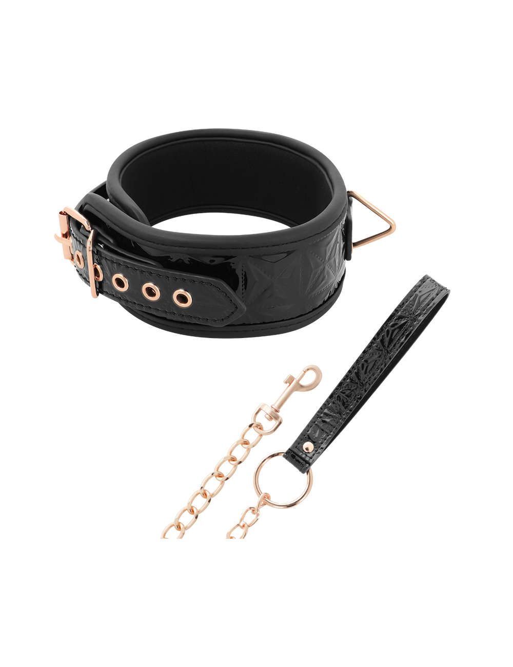 BEGME - BLACK EDITION COLLAR CUERO VEGANO CON FORRO DE NEOPRENO