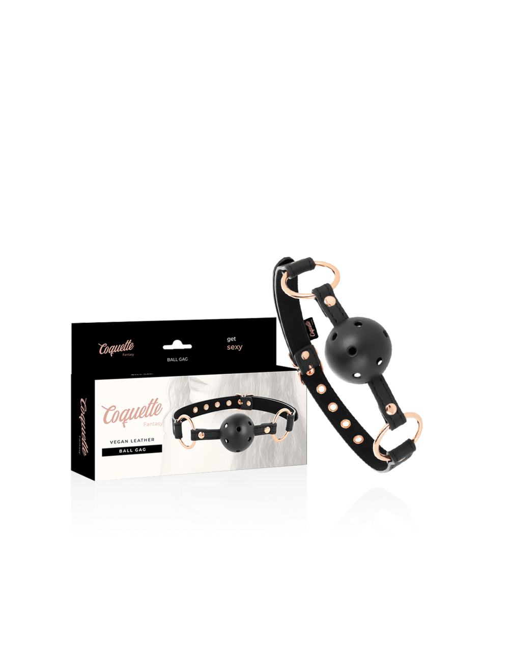 COQUETTE CHIC DESIRE - FANTASY MORDAZA TRANSPIRABLE CUERO VEGANO