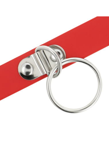 COQUETTE CHIC DESIRE - COLLAR CUERO VEGANO ROJO ACCESORIO WOMAN FETISH