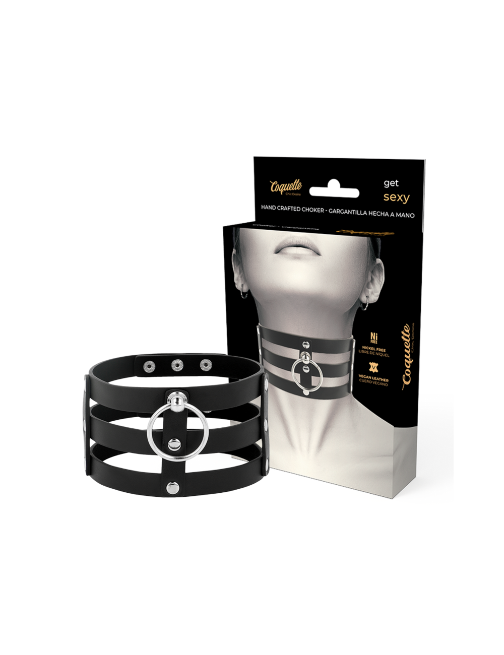 COQUETTE CHIC DESIRE - CHOKER CUERO VEGANO ESTILO FETISH COQUETTE CHIC DESIRE - CHOKER CUERO VEGANO ESTILO FETISH