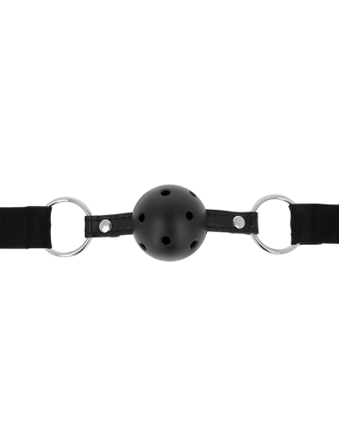 OHMAMA FETISH - MORDAZA BOLA TRANSPIRABLE TELA NEGRA
