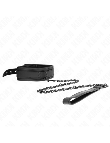 KINK - COLLAR CON CORREA 78 CM BONDAGE DE NEOPRENO MODELO 1 AJUSTABLE 37.5 X 49.5 CM