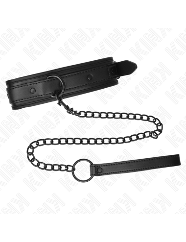 KINK - COLLAR CON CORREA 78 CM BONDAGE DE NEOPRENO MODELO 2 AJUSTABLE 37.5 X 49.5 CM