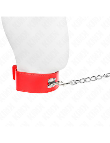 KINK - COLLAR CON CORREA 65 CM ANCHO ROJO AJUSTABLE 33.5-41 CM X 5 CM