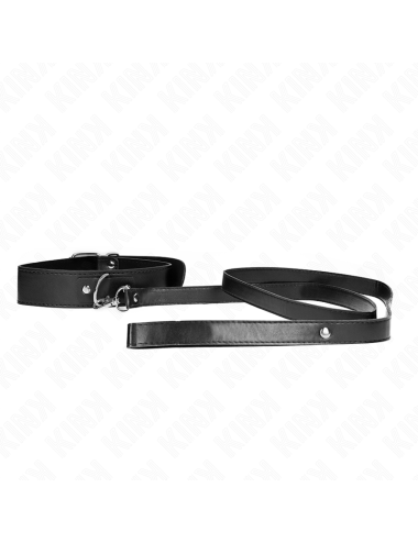 KINK - COLLAR CON CORREA 116 CM FINO NEGRO AJUSTABLE 32-50 CM X 8 CM