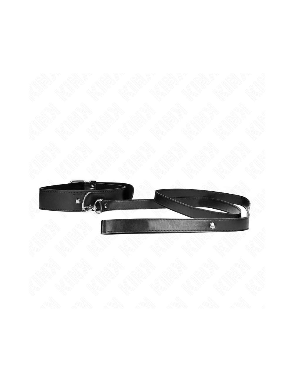 KINK - COLLAR CON CORREA 116 CM FINO NEGRO AJUSTABLE 32-50 CM X 8 CM