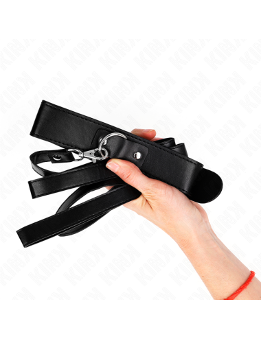 KINK - COLLAR CON CORREA 116 CM FINO NEGRO AJUSTABLE 32-50 CM X 8 CM