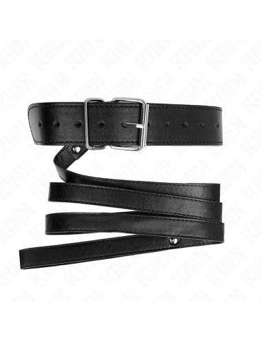 KINK - COLLAR CON CORREA 116 CM FINO NEGRO AJUSTABLE 32-50 CM X 8 CM