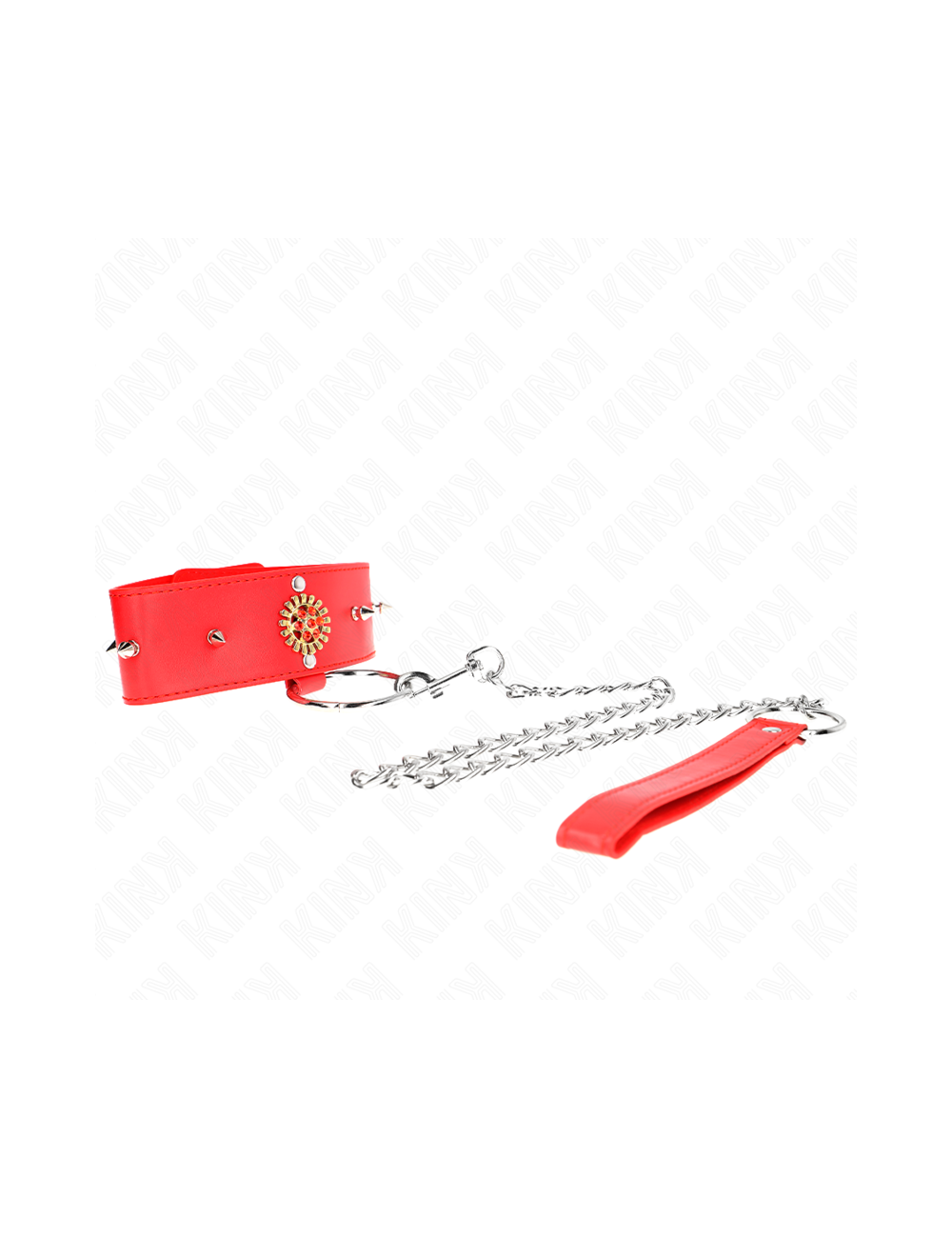 KINK - COLLAR CON CORREA 65 CM CUELLO DE DIAMANTES ROJO AJUSTABLE 35-51 CM X 7 CM