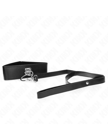 KINK - COLLAR CON CORREA 116 CM CON TACHUELAS CORREA POLIPIEL 50 X 5 CM