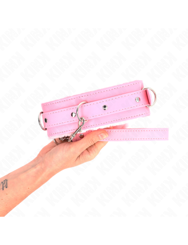 KINK - COLLAR CON CORREA 65 CM CON RESTRICCIONES ROSA AJUSTABLE 36-42 CM X 5.5 CM