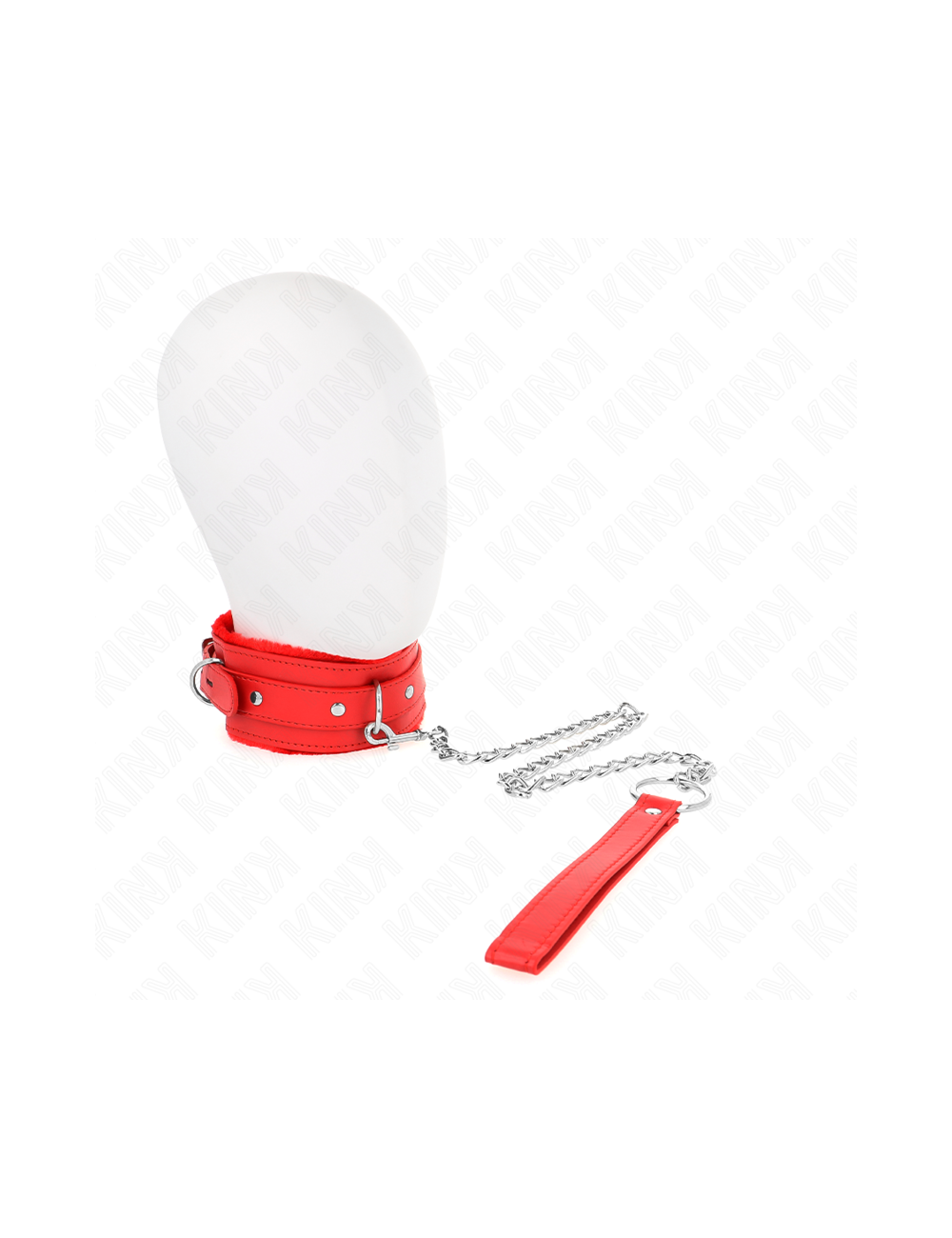 KINK - COLLAR CON CORREA 65 CM CON RESTRICCIONES ROJO AJUSTABLE 36-42 CM X 5.5 CM