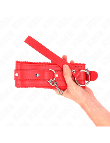 KINK - COLLAR CON CORREA 65 CM CON RESTRICCIONES ROJO AJUSTABLE 36-42 CM X 5.5 CM