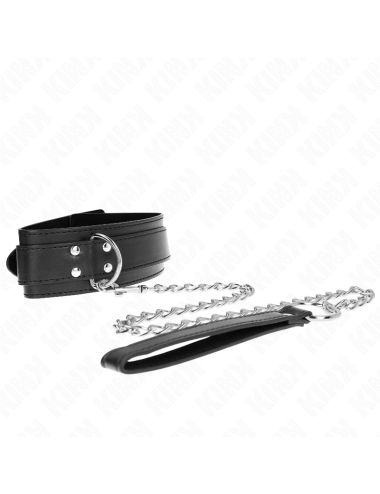 KINK - COLLAR CON CORREA 65 CM HEBILLAS PLATEADAS AJUSTABLE 33-46 CM X 5.5 CM