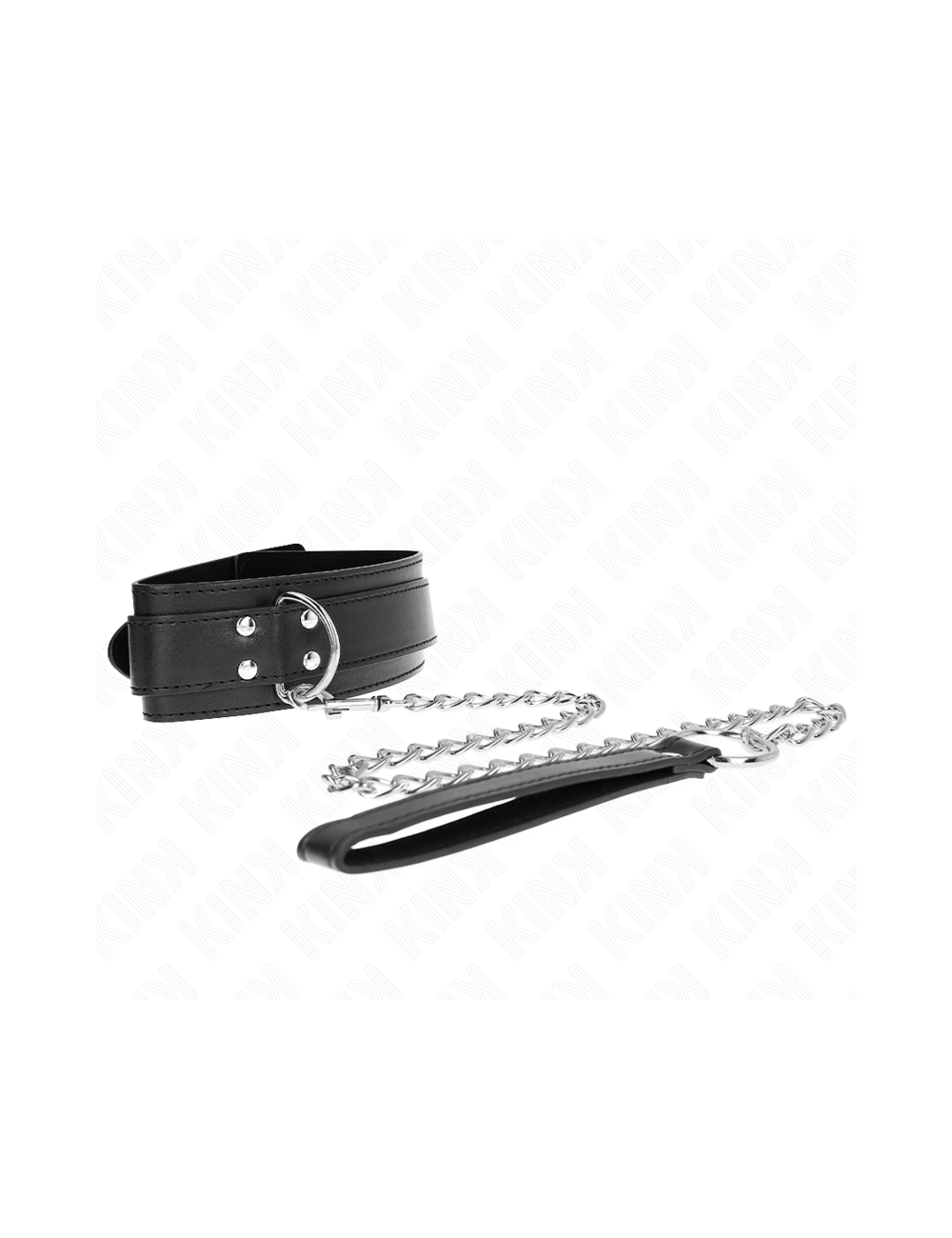 KINK - COLLAR CON CORREA 65 CM HEBILLAS PLATEADAS AJUSTABLE 33-46 CM X 5.5 CM