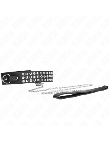 KINK - COLLAR CON CORREA 65 CM CON BRILLOS AJUSTABLE 37-42 CM X 5.3 CM