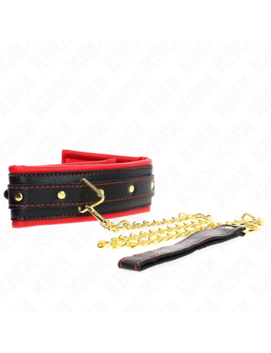 KINK - COLLAR CON CORREA ESPONJA IMITACIÓN CUERO MODELO 2 AJUSTABLE 37-54 CM X 3 CM