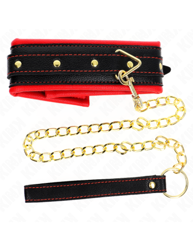 KINK - COLLAR CON CORREA ESPONJA IMITACIÓN CUERO MODELO 2 AJUSTABLE 37-54 CM X 3 CM