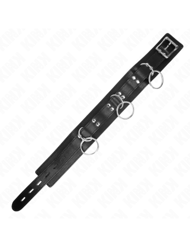 KINK - COLLAR CON CORREA 80 CM ESCLAVITUD 3 ANILLOS 53 X 5 CM