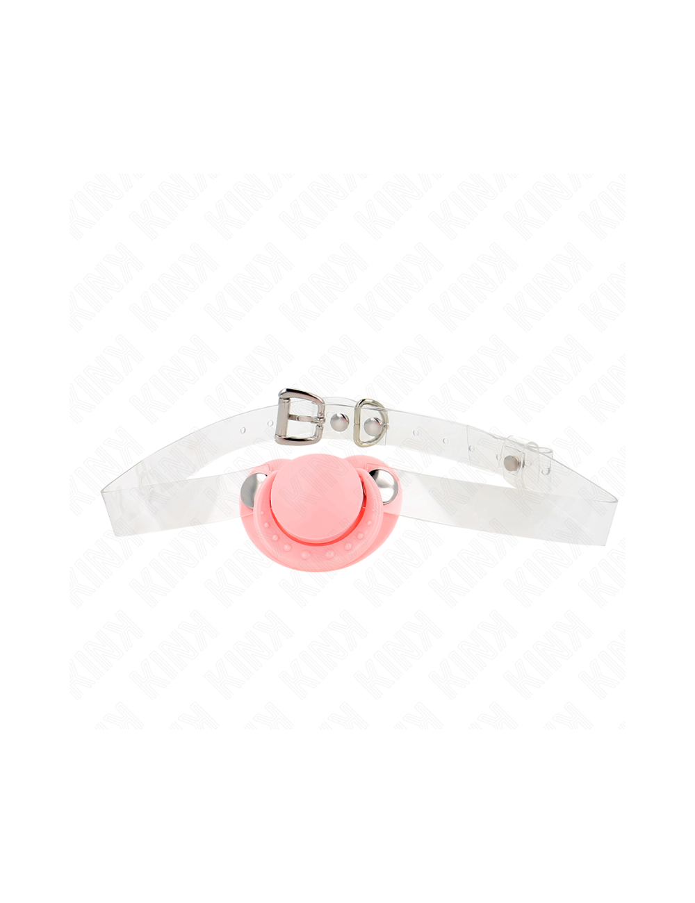 KINK - MORDAZA FORMA CHUPETE 5.5 x 4 CM ROSA AJUSTABLE 43-60 CM