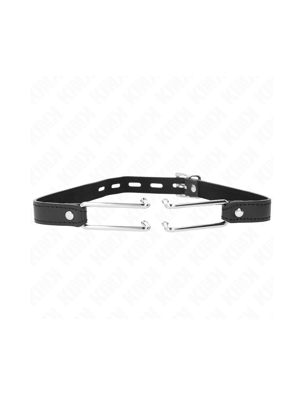 KINK - MORDAZA GANCHO DE METAL 11.5 CM CON CORREA DE POLIPIEL AJUSTABLE 39-58 CM X 2 CM