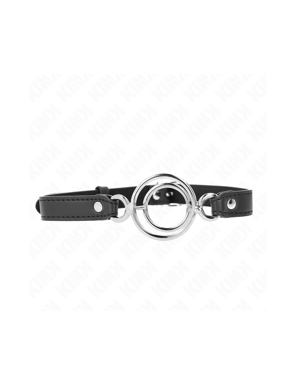 KINK - MORDAZA CON MÚLTIPLES JUNTAS TÓRICAS 5 CM NEGRO 63 X 2.5 CM