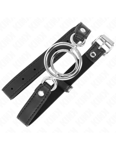 KINK - MORDAZA CON MÚLTIPLES JUNTAS TÓRICAS 5 CM NEGRO 63 X 2.5 CM