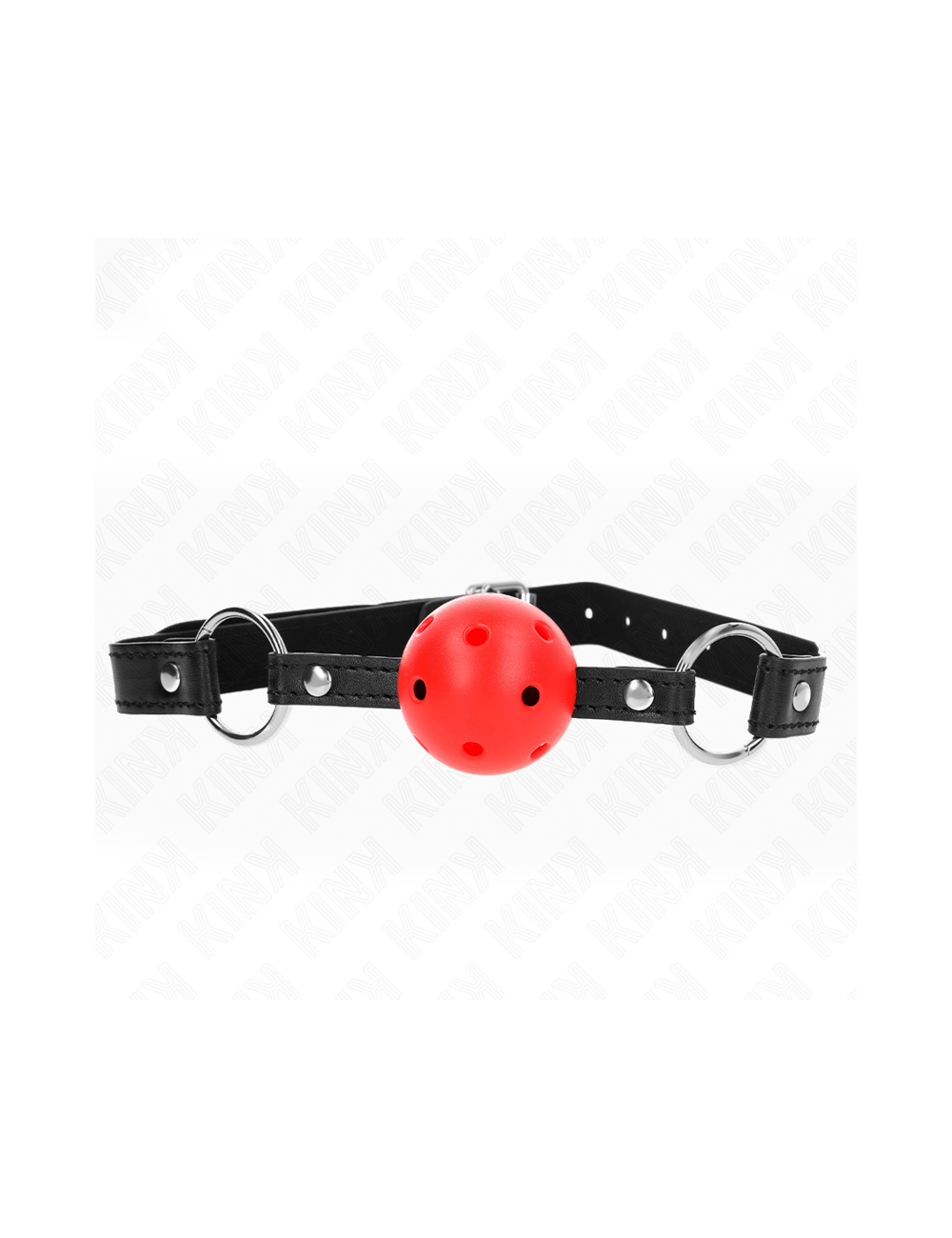 KINK - MORDAZA DE BOLA 4.5 CM ROJA DURA HUECA MODELO 1 63.5 X 2 CM