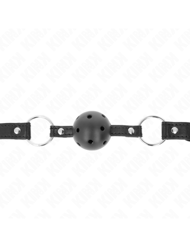 KINK - MORDAZA DE BOLA 4.5 CM NEGRA DURA HUECA MODELO 1 63.5 X 2 CM