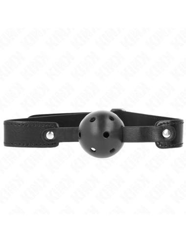 KINK - MORDAZA DE BOLA 4.5 CM TRANSPIRABLE NEGRO 65 x 2.5 CM