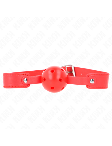 KINK - MORDAZA DE BOLA 4.5 CM TRANSPIRABLE ROJO 65 x 2.5 CM