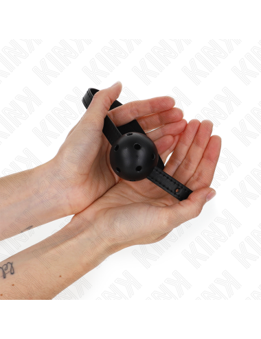 KINK - MORDAZA DE BOLA 4.5 CM TRANSPIRABLE SIMPLICITY NEGRO 62 x 1.5 CM