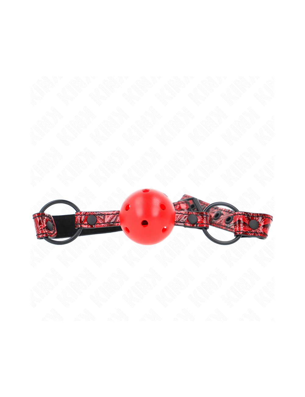 KINK - MORDAZA DE BOLA 4.5 CM CON PATRÓN DE DIAMANTE MODELO 1 64.5 CM AJUSTABLE 42- 60 CM