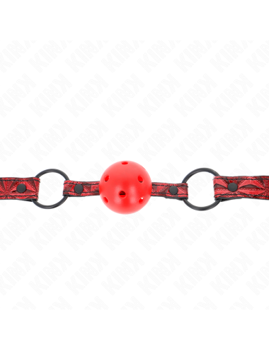 KINK - MORDAZA DE BOLA 4.5 CM CON PATRÓN DE DIAMANTE MODELO 1 64.5 CM AJUSTABLE 42- 60 CM