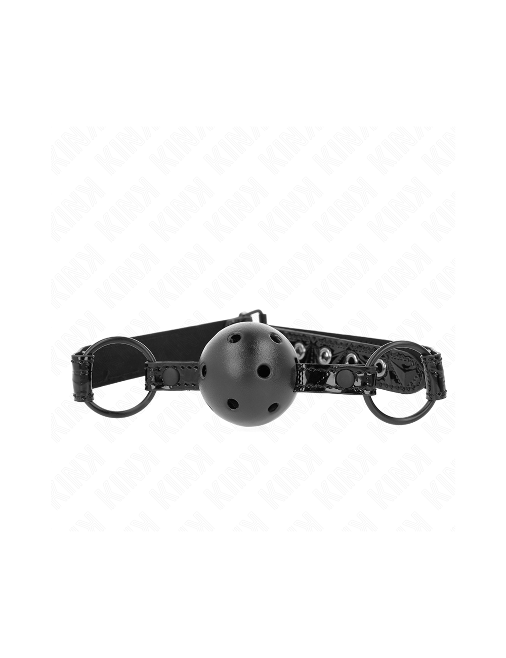 KINK - MORDAZA DE BOLA 4.5 CM CON PATRÓN DE DIAMANTE MODELO 3 64.5 CM AJUSTABLE 42- 60 CM