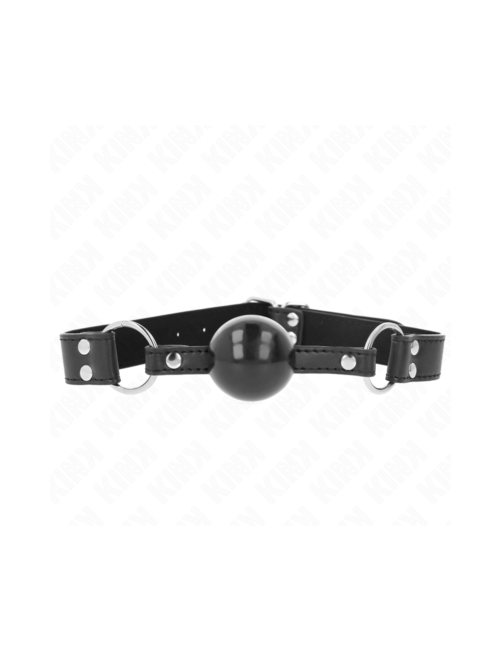 KINK - MORDAZA DE BOLA 4 CM SUAVE Y SÓLIDA CON CORREA DE POLIPIEL 62 x 2.5 CM AJUSTABLE 42-58 CM
