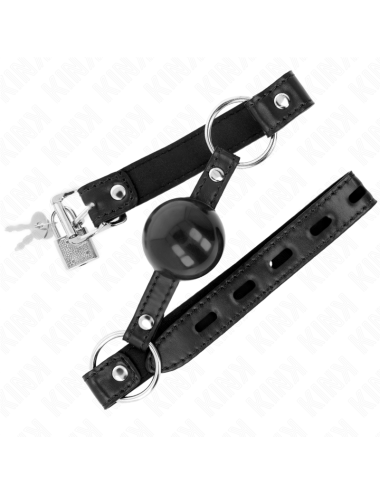 KINK - MORDAZA DE BOLA 4 CM TPE NEGRO 60 x 2 CM