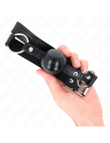 KINK - MORDAZA DE BOLA 4 CM TPE NEGRO 60 x 2 CM