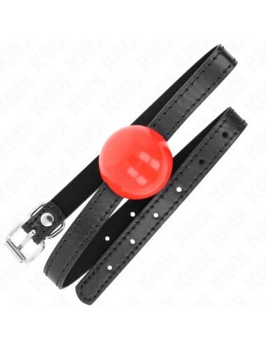 KINK - MORDAZA DE BOLA 4 CM SÓLIDA SIMPLE ROJO 65 x 1.5 CM