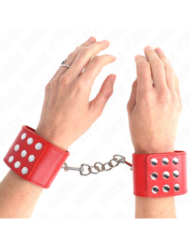 KINK - MUÑEQUERAS CON CIERRE A PRESIÓN AJUSTABLE ROJO 19-24 CM X 5.5 CM