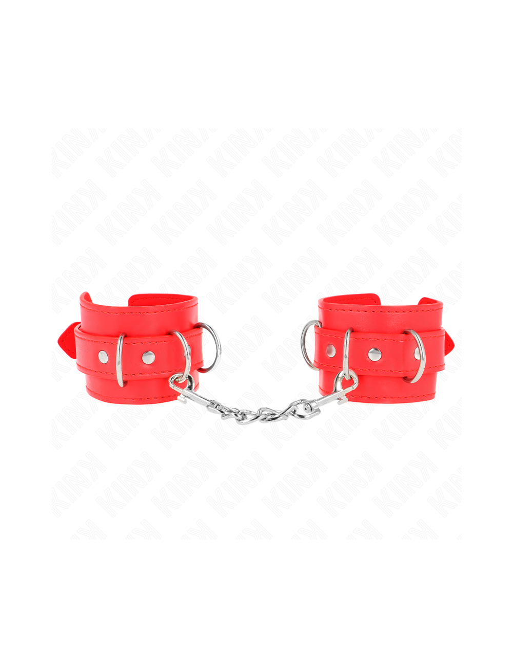 KINK - MUÑEQUERAS CON 3 ANILLAS EN D AJUSTABLE ROJO 17.5-25 CM X 6 CM