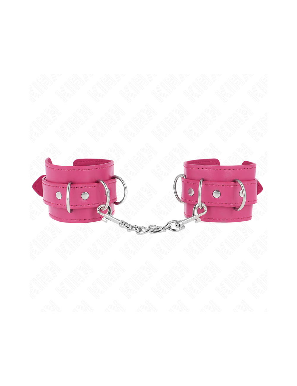 KINK - MUÑEQUERAS CON 3 ANILLAS EN D AJUSTABLE ROSA 17.5-25 CM X 6 CM