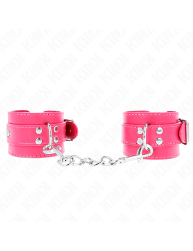 KINK - MUÑEQUERAS FUCSIA CON DETALLES EN FUCSIA AJUSTABLE 20-28 CM X 5.5 CM