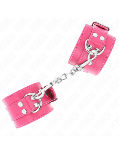 KINK - MUÑEQUERAS FUCSIA CON DETALLES EN FUCSIA AJUSTABLE 20-28 CM X 5.5 CM