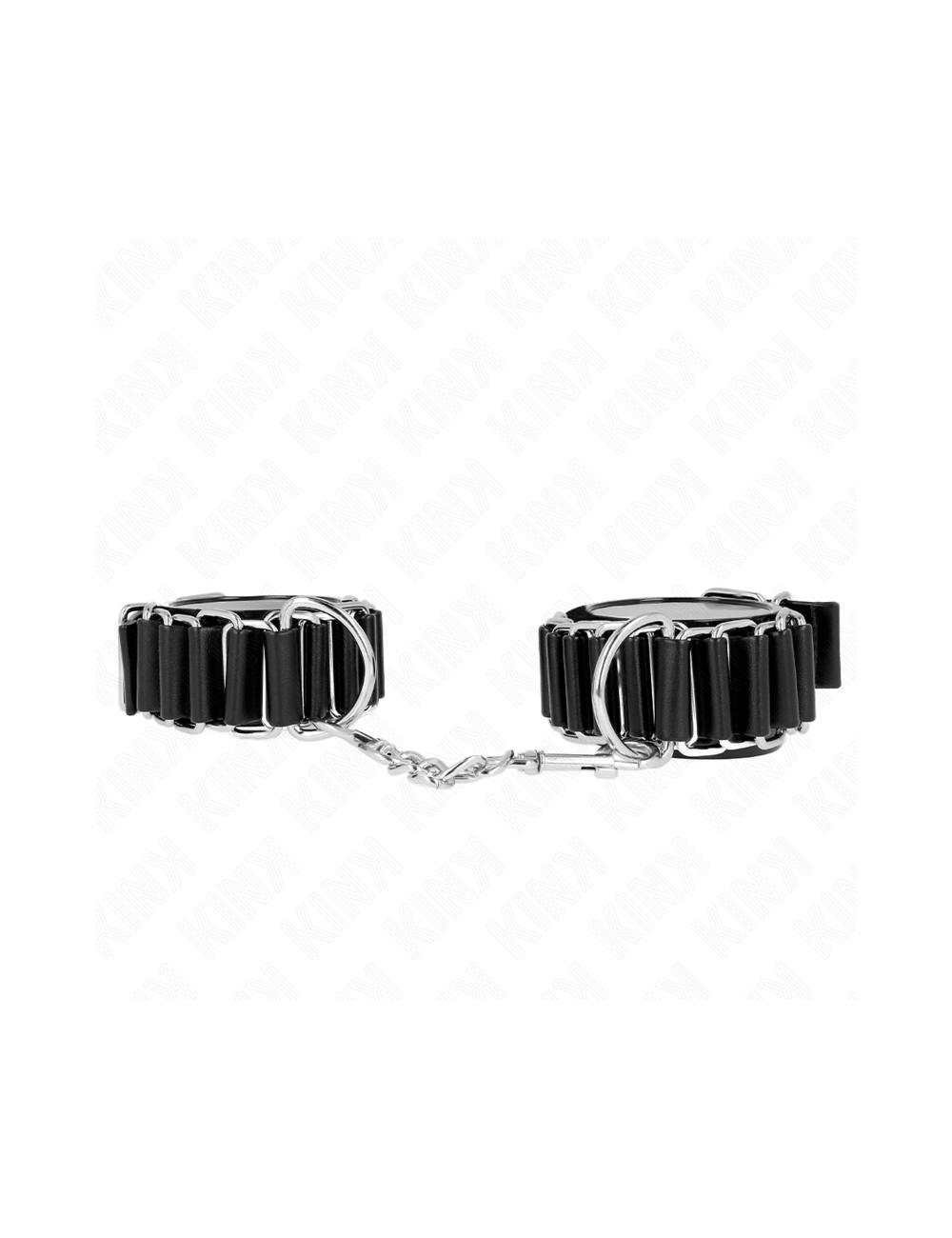 KINK - MUÑEQUERAS FINAS EN FORMA DE BISAGRA NEGRO AJUSTABLE 16-22 CM X 3.5 CM