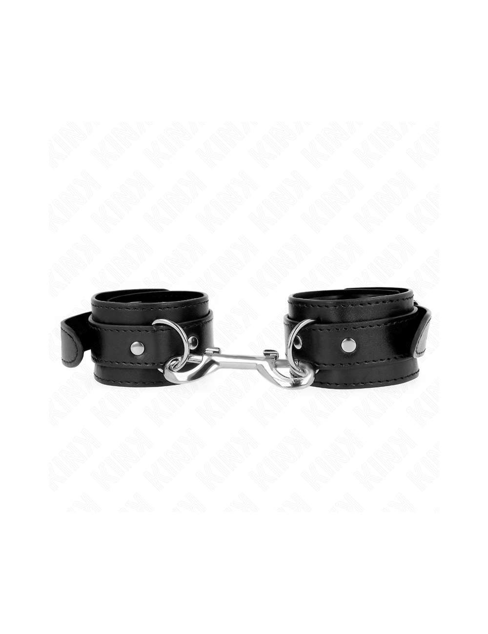 KINK - MUÑEQUERAS SIMPLES CON FILA DE REMACHES NEGRO AJUSTABLE 17-28 CM X 5 CM