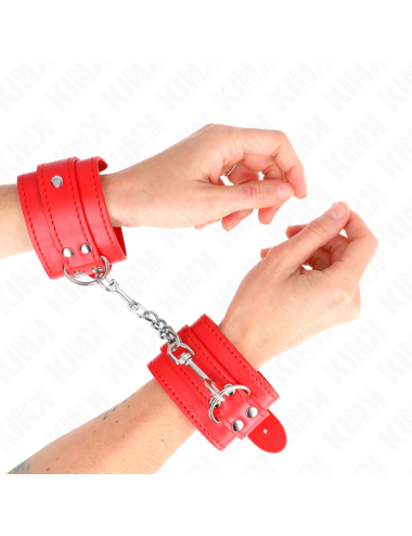 KINK - MUÑEQUERAS SENCILLAS ROJO AJUSTABLE 20-23 CM X 5.5 CM